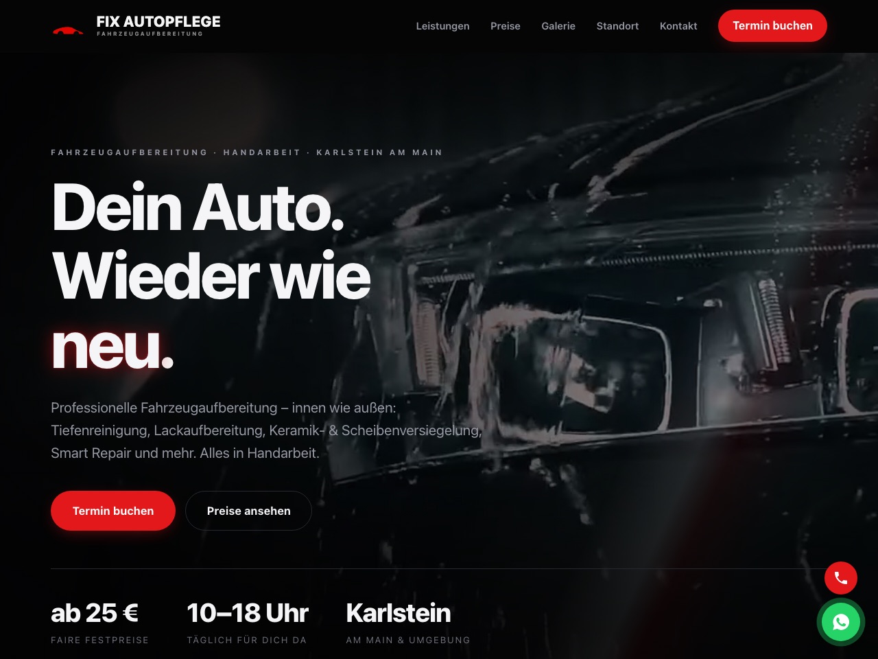 Fix Autopflege — Fahrzeugaufbereitung Karlstein am Main